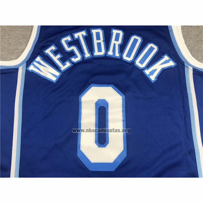 Camiseta Los Angeles Lakers Russell Westbrook NO 0 Classic 2021-22 Azul
